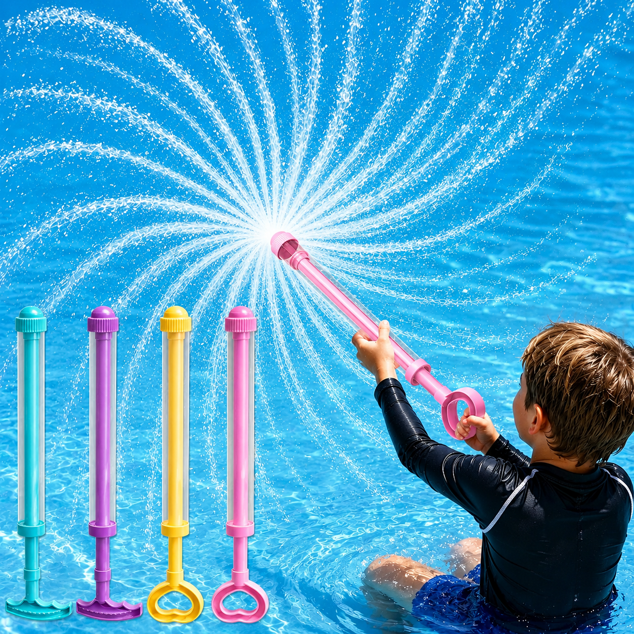 SplashMax™ | Pistola de Agua Extensible de Largo Alcance